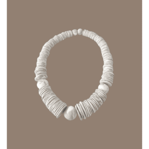 Colar polymer clay branco