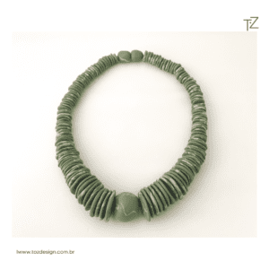 Colar polymer clay verde