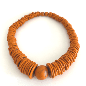 Colar polymer clay laranja